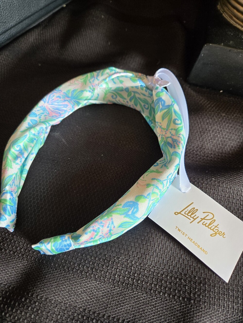 Lilly Pulitzer Knotted Headband in Blue, Green & Pink Floral NWT